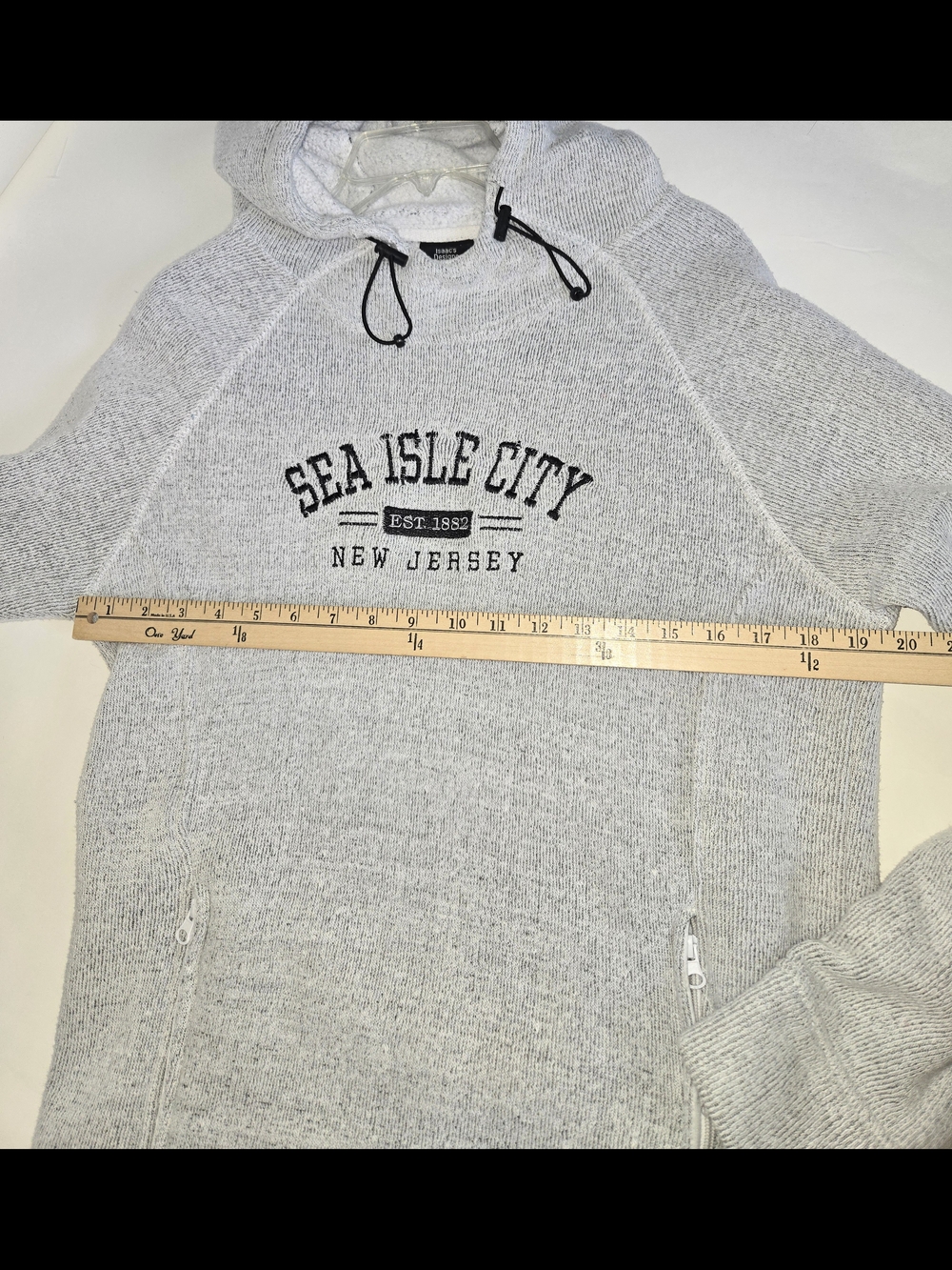 Isaac's Designs Sports Light Gray Hooded Pullover Kangaroo Pockets Women Size M - Picture 9 of 13